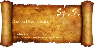 Szmolka Iván névjegykártya